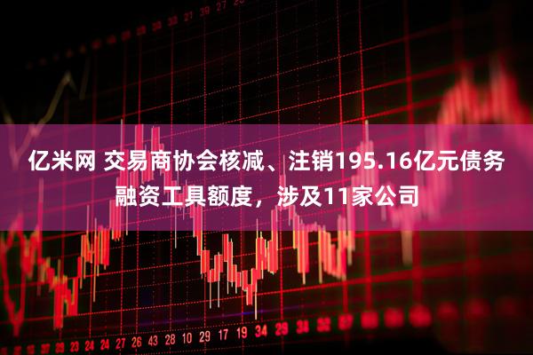亿米网 交易商协会核减、注销195.16亿元债务融资工具额度，涉及11家公司