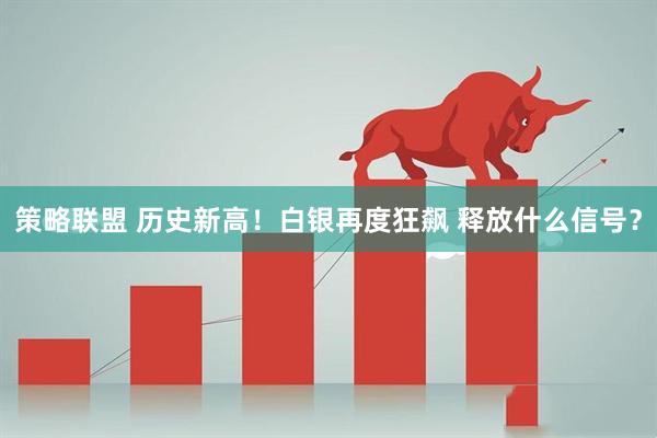 策略联盟 历史新高！白银再度狂飙 释放什么信号？